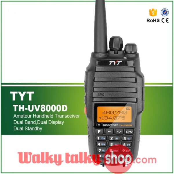 TYT TH-UV8000D Dual Band Cross Band 10W Amateur Handheld Transceiver