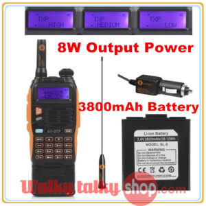Baofeng GT-3TP MarkIII 8W 3800mAh Battery VHF UHF Ham Walkie Talkie