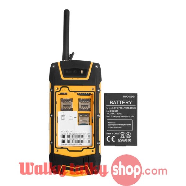 N2 Rugged Phone Android 6.0 Zello Walkie Talkie Touch Screen IP68 - Image 2