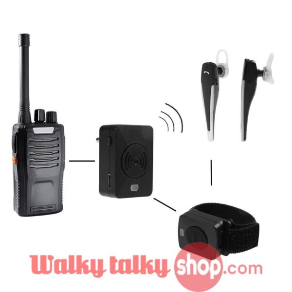 Bluetooth Hands-free Walkie Talkie Wireless Headset 2 Way Pin Plug K M Type