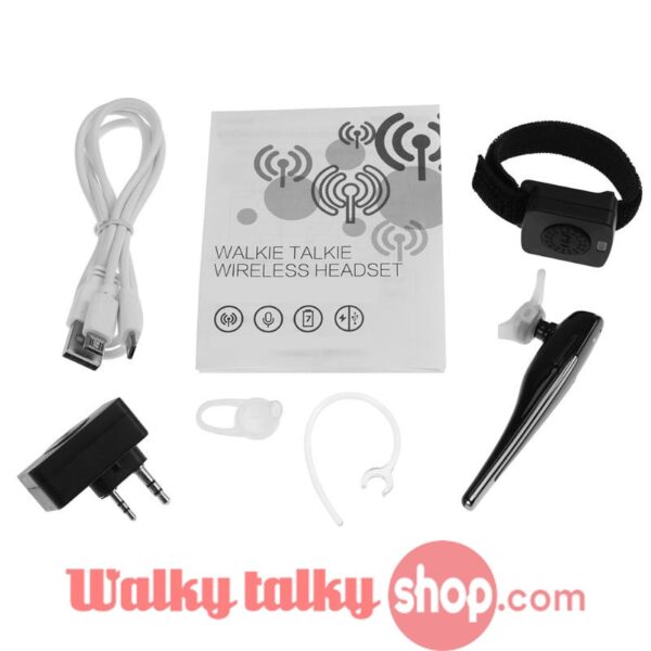 Bluetooth Hands-free Walkie Talkie Wireless Headset 2 Way Pin Plug K M Type - Image 4