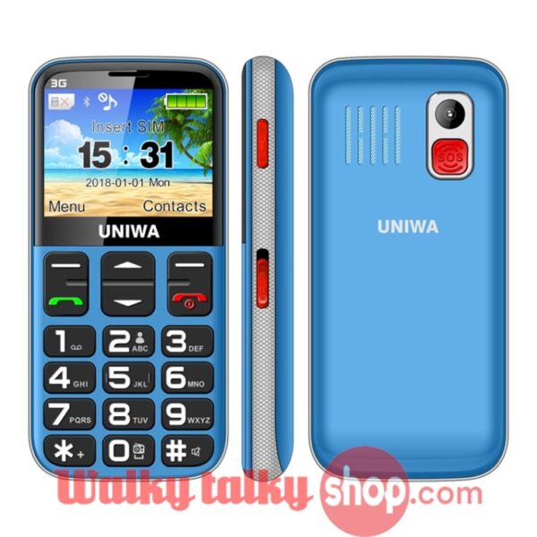UNIWA V808G 2.31 Inch Curved Screen 3G Old Man Mobile Phone - Image 3