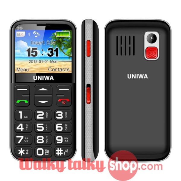 UNIWA V808G 2.31 Inch Curved Screen 3G Old Man Mobile Phone - Image 2