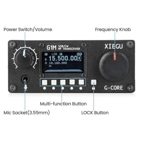 XIEGU NEW G1M HF Transceiver SSB/CW 0.5-30MHz 10km CB Ham Radio - Image 5