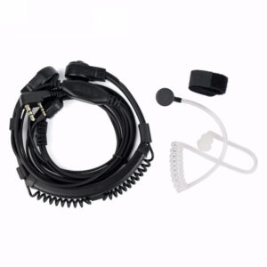 Two Way Radio K-Plug Flexible Throat Vibrate Acoustic Tube Headset