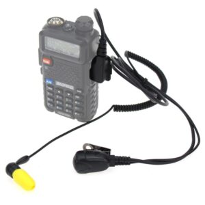 Two Way Radio Headphone Headset 2 Pin PTT For kenwood Baofeng UV-5R BF-888S