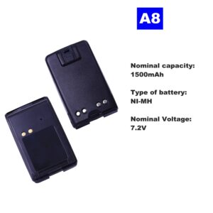 Motorola A8 Walkie Talkie 7.2V 1500mAh NI-MH Radio Battery