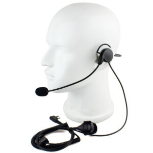 Walkie Talkie K Head Unilateral Headphone Mic Finger PTT Neckband Earpiece Cycling Field Tactical Radio Headset