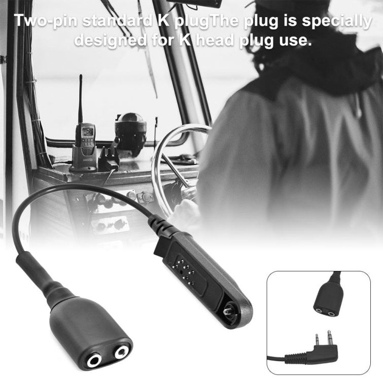 WODASEN UV9R UV9G Military Tactical U94 PTT Adapter Push To Talk Button Walkie Talkie Headset Connector Cable For Baofeng UV-9R UV-9RPlus UV-9G UV-XR UV-5S BF-9700 BF-458 GT-3WP Radios