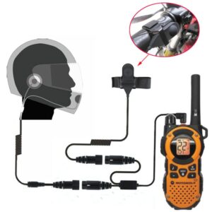 Motorola 1 Pin Headset Motorcycle Helment for TLKR T60 T3 T80 T7 Walkie Talkie MB140R Full Face Radio
