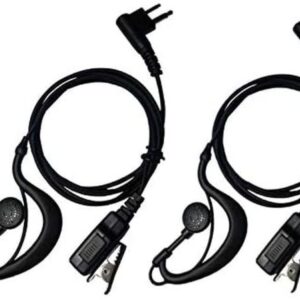 2 pcs G-Shape Police Earpiece Mic PTT For Motorola Radio cls1110 cls1410 cp200 gp2000 cls1450 CP040