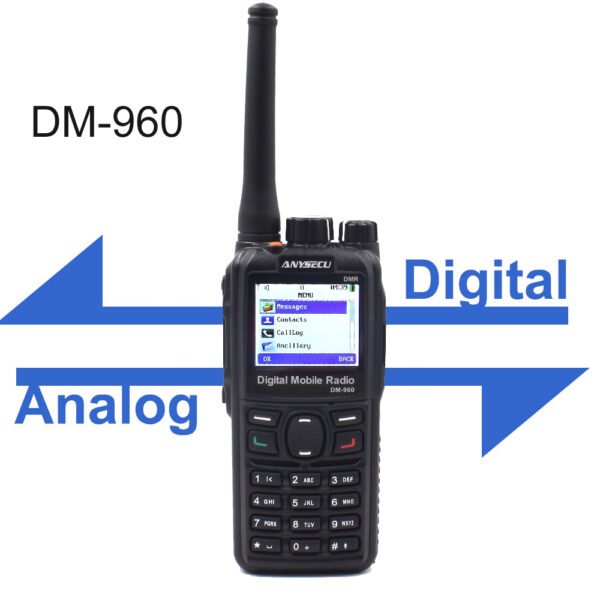 Newest Anysecu DM960 Dual Mode Digital / Analog TDMA DMR Radio DM-960with Dual Slot Charger
