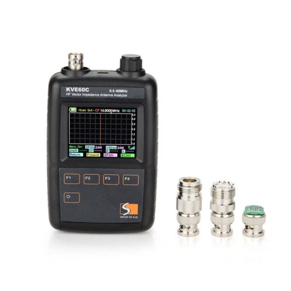 KVE60C Short Wave Antenna Analyzer 0.5MHz-60MHz Standing Wave Impedance Analysis RFID Detection