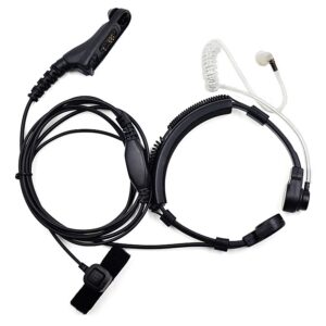 2pcs Motorola APX6000 XiR P8208 DGP4150 DP3401 etc Finger PTT Throat Mic Headset