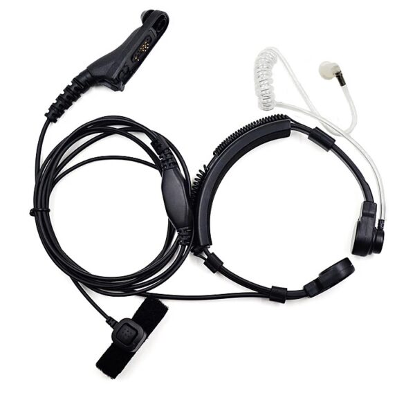 2pcs Motorola APX6000 XiR P8208 DGP4150 DP3401 etc Finger PTT Throat Mic Headset