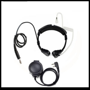 NEW Two-way Radio Tactical Throat Mic Headset NATO Plug for Kenwood Baofeng UV-5R