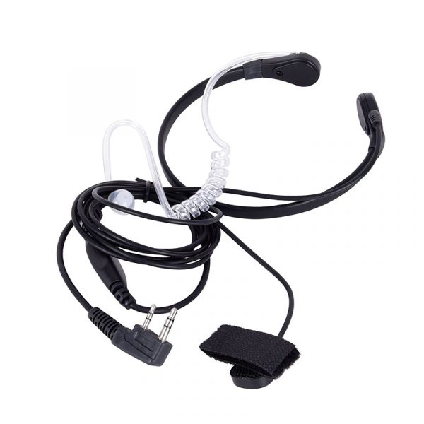 Radio PTT Finger Throat Mic Headphone for Baofeng UV5R 888s KENWOOD NX220 NX320