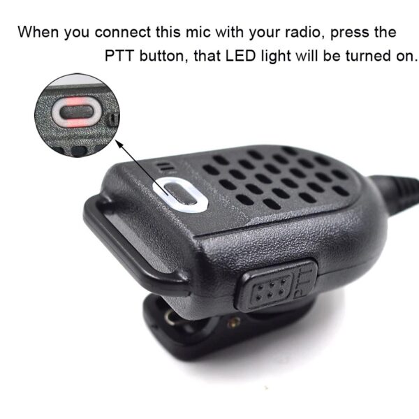 Two-way Radio Mini PTT Mic for Kenwood Baofeng 5R Series BF-888S GT-3 TYT Puxing HYT H777 - Image 4
