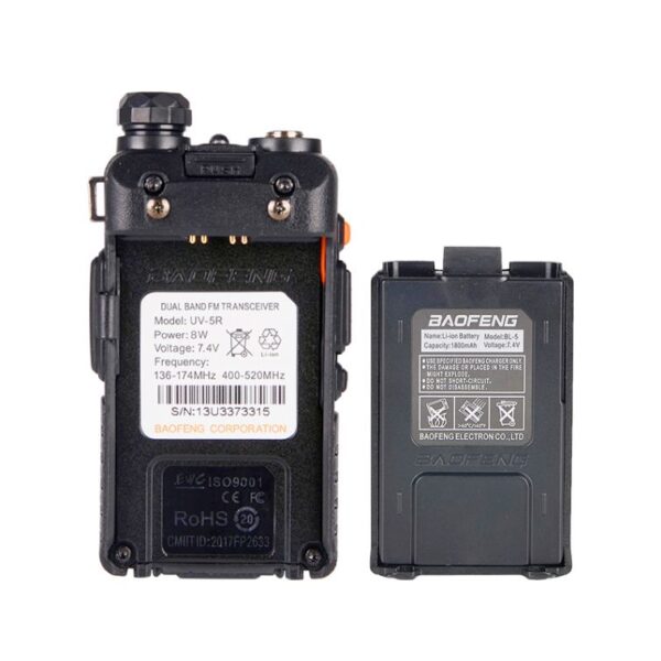 8W Powerful Baofeng UV-5R Dual Band VHF UHF Transceiver 10km Hunting Transmitter - Image 4