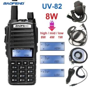 Pofung UV 82 UV-82 Plus 8W 10KM Long Range Dual PTT Handheld Amateur Radio
