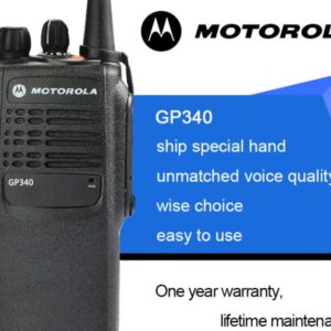 Classic Motorola GP340 PBR Radio 4W UHF/5W VHF Transceiver Interphone
