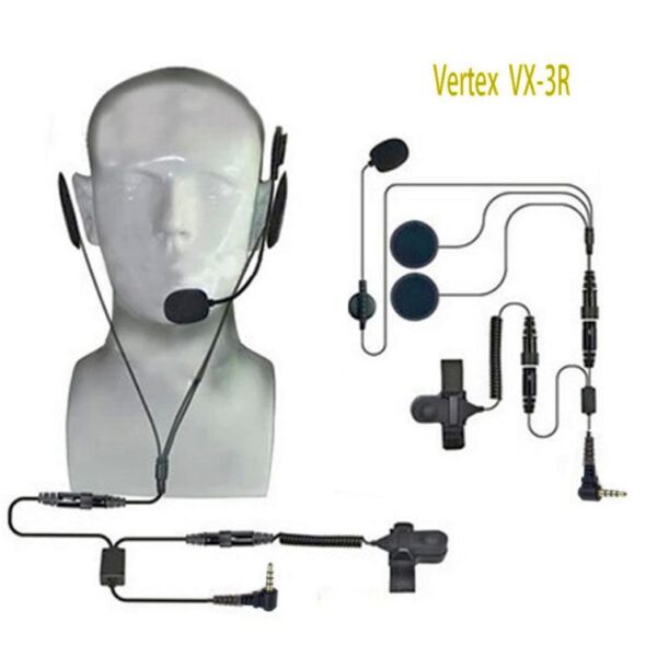 Walkie Talkie Finger PTT Helmet Headset Microphone For Yaesu Vertex VX-3R FT-10R Two Way Radio