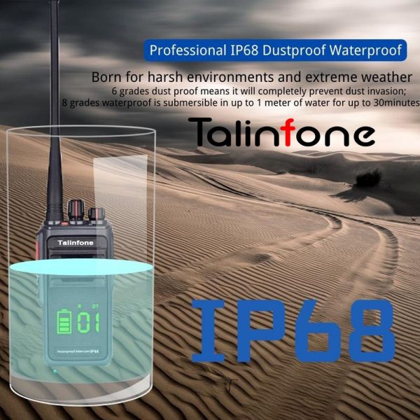 Talinfone M23 Plus UHF VHF Walkie Talkie IP68 Waterproof 10W Powerful Radio - Image 5