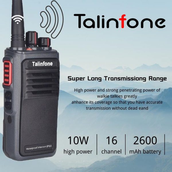 Talinfone M23 Plus UHF VHF Walkie Talkie IP68 Waterproof 10W Powerful Radio - Image 2