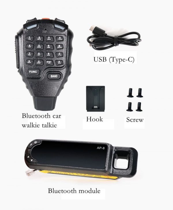 ZASTONE D9000 Bluetooth Mic Wireless Car Walkie Talkie Microphone with Bluetooth Panel Upgrade Kit - Image 2