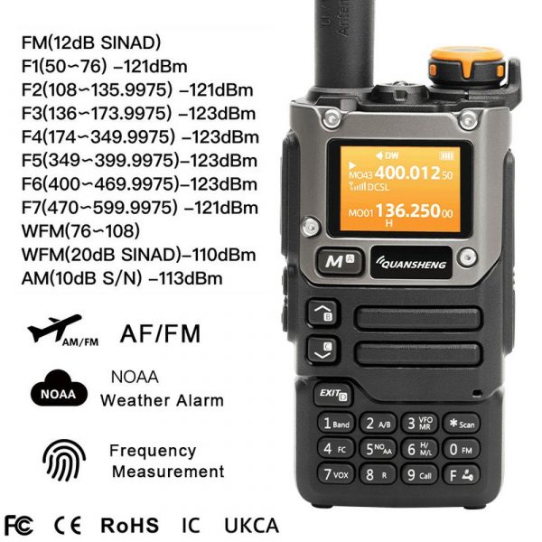 Quansheng UV-K6 Walkie Talkie Handheld Transceiver VHF UHF Radio AM FM Radio - Image 4