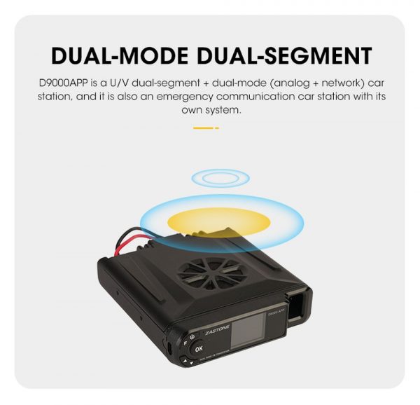 ZASTONE D9000APP 50W Mobile Transceiver Link to Phone App Dual Band UHF VHF off-road Vehicle Walkie Talkie - Image 4