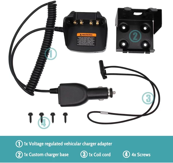 Walkie Talkie RLN6433A RLN6433 Vehicle Travel Car Charger for Motorola XPR7550 XPR6550 XPR6350 XPR3500 APX4000 XiR P8268 Two Way Radio - Image 2