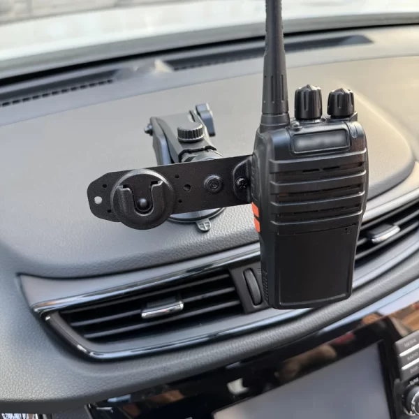 Car Holder Walkie Talkie Bracket Accessories 2in1 in Car Hand PTT Microphone Speaker Mount for Two Way Radio Mount Car Stand - Image 2