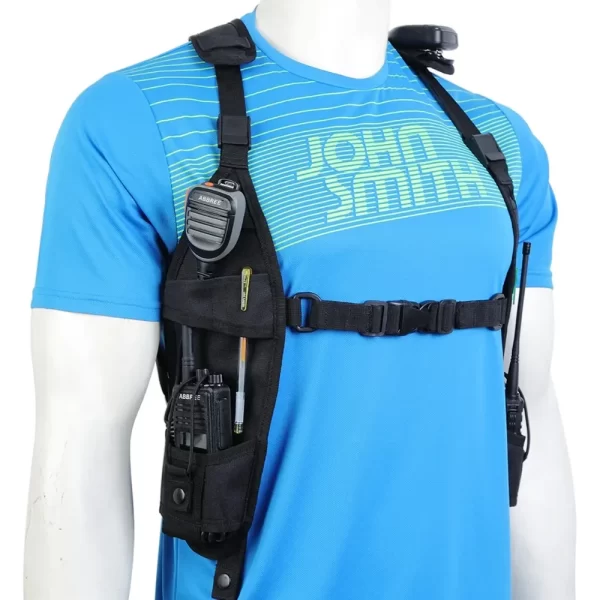 Functional Carry Case Pouch Chest Bag Double Shoulder Chest for TYT Baofeng BF-888S UV-5R UV-13 UV-9R PRO Walkie Talkie Radio