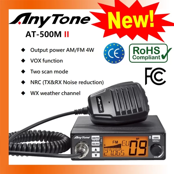 AnyTone AT-500M II AnyTone MOBILE CB RADIO AT-500M II Main Functions and Characters