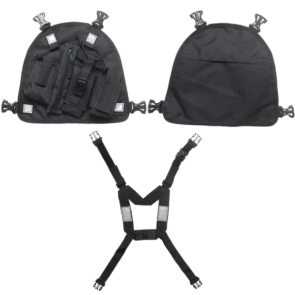 Walkie Talkie Chest Pocket Bags Pack, Harness Backpack Holster Walkie Talkie Carry Case for All radios PT09 - Image 3