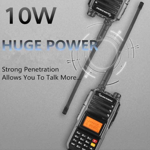 Quansheng TG-UV2 Plus 10W 4000mah VHF/UHF Dual Band Two Way Radio - Image 2