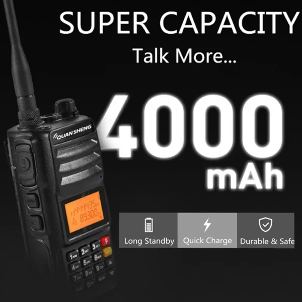 Quansheng TG-UV2 Plus 10W 4000mah VHF/UHF Dual Band Two Way Radio - Image 4