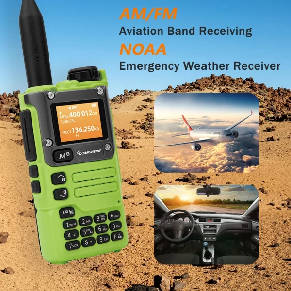 Quansheng UV-K6 Walkie Talkie 5W Green Air Band UHF VHF DTMF FM 50-600MHz NOAA Wireless Frequency Portable Transceivers - Image 3