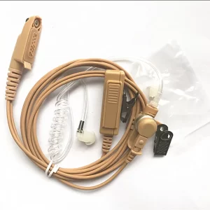 Covert Acoustic Tube Earpiece Headphone Mic for Motorola GP328Plus GP344 GP388 GP688