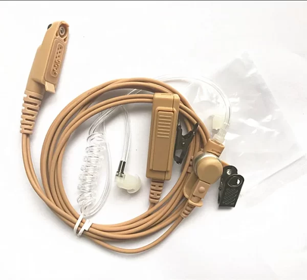 Covert Acoustic Tube Earpiece Headphone Mic for Motorola GP328Plus GP344 GP388 GP688