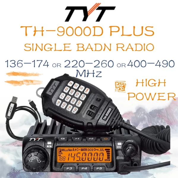 TYT TH-9000D PLUS 65W 200CHS SINGLE BAND Car RADIO 