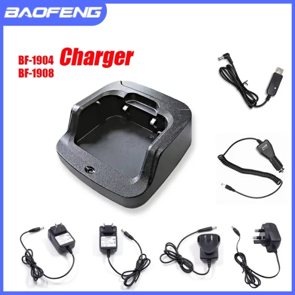 BAOFNEG BF-1904 BF-1908 Two Way Radio Charger Desktop Charing Dock Base with Adaptor