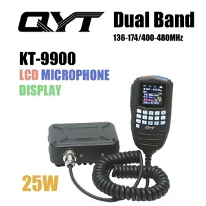 QYT KT-9900 Mini Mobile Radio VHF UHF Dual Band 25W 200 Channels Car Ham Radio Transceive