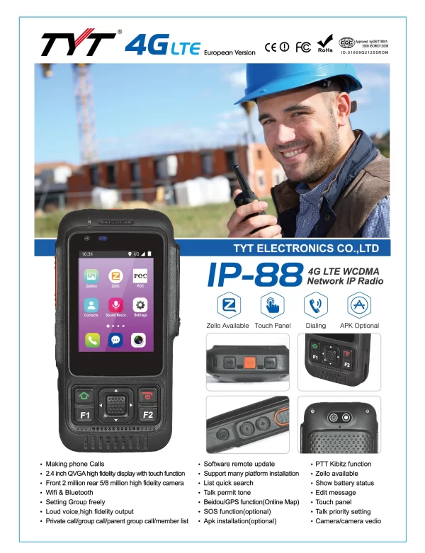 TYT IP-88 4G LTE POC Walkie Talkie Zello multi-platform support for Google Play - Image 4