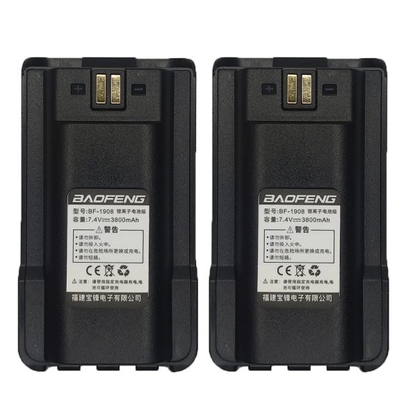 BAOFENG BF1908 BF 1909 Spare Battery 3800mAh TypeC/USB Rechargable Battery Walkei Talkie Replacement Parts - Image 2
