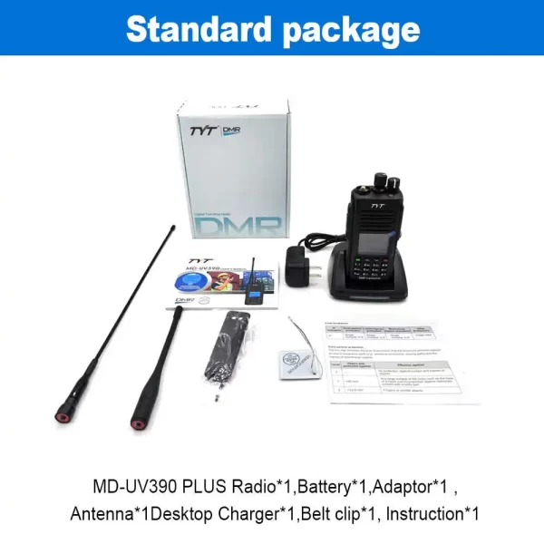2pcs TYT MD-UV390PLUS DMR Digital Walkie Talkie MD UV390 PLUS Waterproof Dual Band 5W 10W AES256 UV transceiver - Image 6