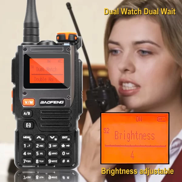 Baofeng UV-K61 Walkie Talkie AM FM Multi-band NoAA Noise Cancel Wireless Frequency Copy VOX FM Radio 2600mAh USB-C Battery with Headset - Image 6