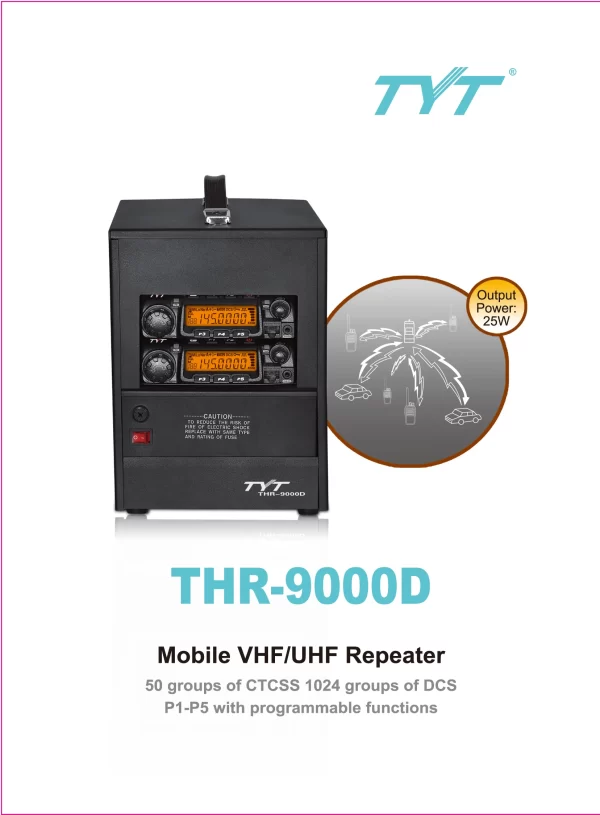 Two Way Radio Repeater TYT THR-9000 Mobile VHF UHF Repeater Compact and lightweight repeater Walkie Talkie - Image 2