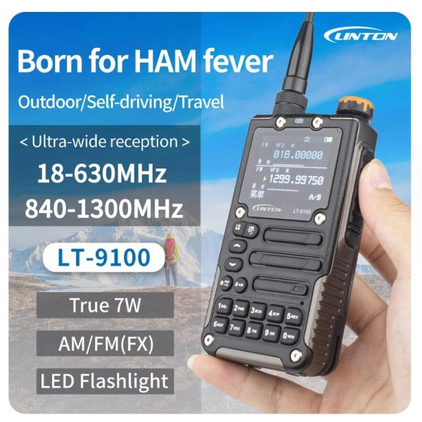 LINTON LT-9100 Portable Radio Wide Frequency Dual Band Aviation Maritime FM Shortwave Reception - Image 2